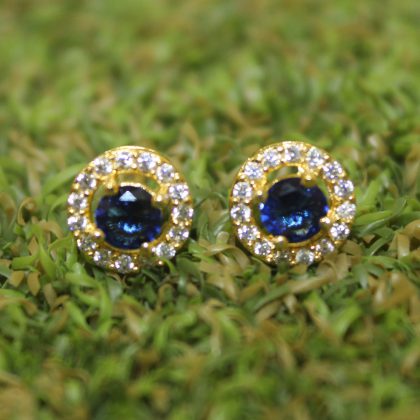 Premium Sapphire Blue Stud/ Office Wear/ Party Wear